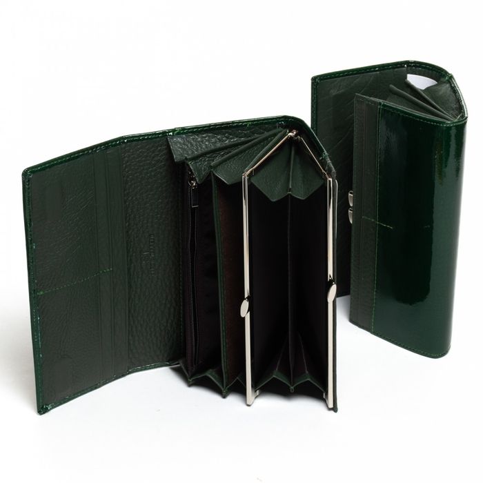 Кожаный женский кошелек LR SERGIO TORRETTI W1-V-2 dark-green купить недорого в Ты Купи