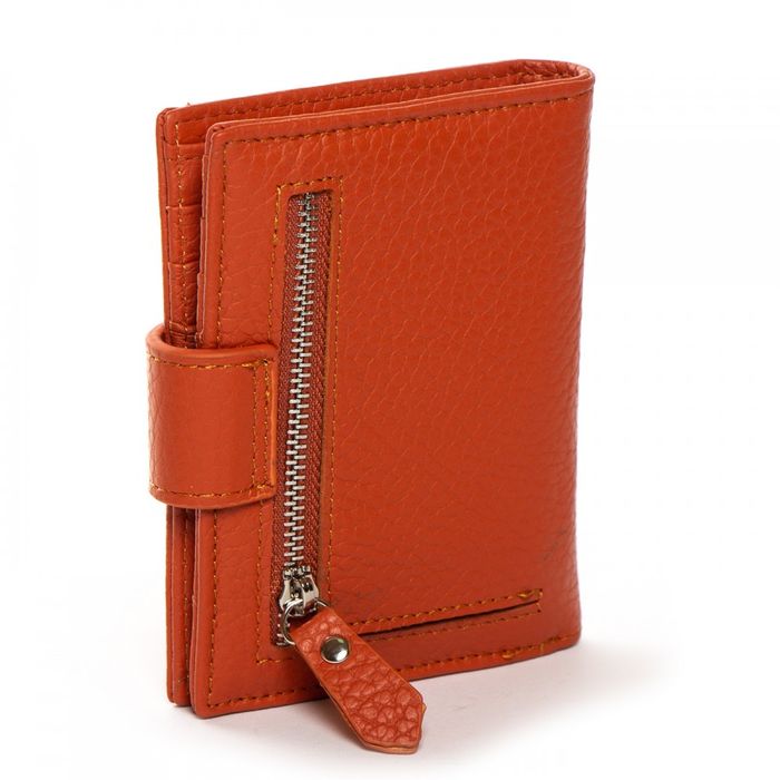 Шкіряний жіночий гаманець Classik DR. BOND WN-23-15 orange купити недорого в Ти Купи