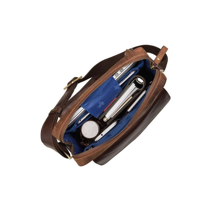Чоловіча шкіряна коричнева сумка Visconti TC72 Vesper (Havana Tan) купити недорого в Ти Купи