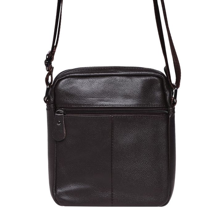 Чоловіча шкіряна сумка коричневого кольору Borsa Leather 100316-brown купити недорого в Ти Купи