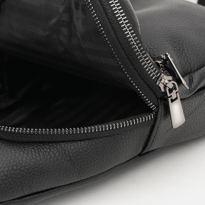 Мужской рюкзак через плечо Borsa Leather K13295bl-black купить недорого в Ты Купи
