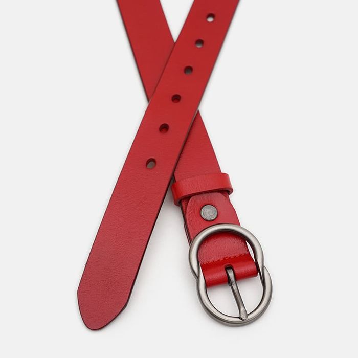 Жіночий ремінь шкіряний Borsa Leather CV1ZK-002r-red купити недорого в Ти Купи
