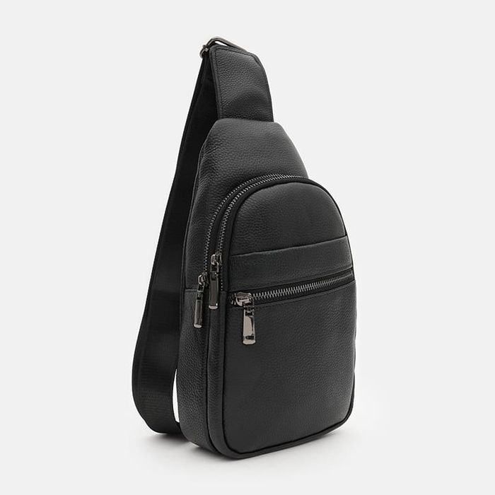 Мужской рюкзак через плечо Borsa Leather K13295bl-black купить недорого в Ты Купи