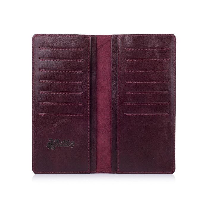 Кожаный бумажник Hi Art Mehendi Classic WP-02-C19-1718-T006 Фиолетовый купить недорого в Ты Купи