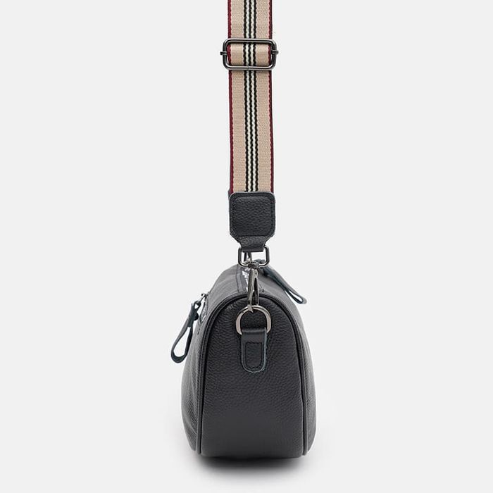Женская кожаная сумка Borsa Leather K18569bl-black купить недорого в Ты Купи