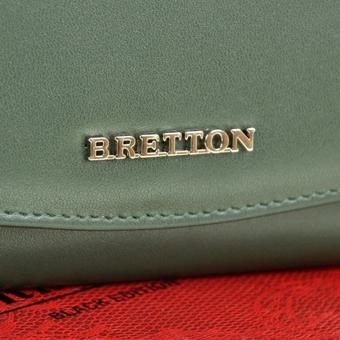 Кожаный кошелек Color Bretton W5458 green купить недорого в Ты Купи