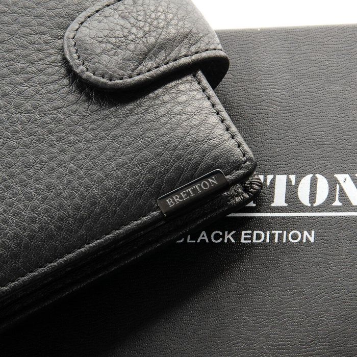 Шкіряний чоловічий гаманець BRETTON 208-0611 black купити недорого в Ти Купи