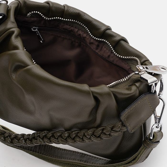 Жіноча шкіряна сумка Borsa Leather K15001gr-green купити недорого в Ти Купи