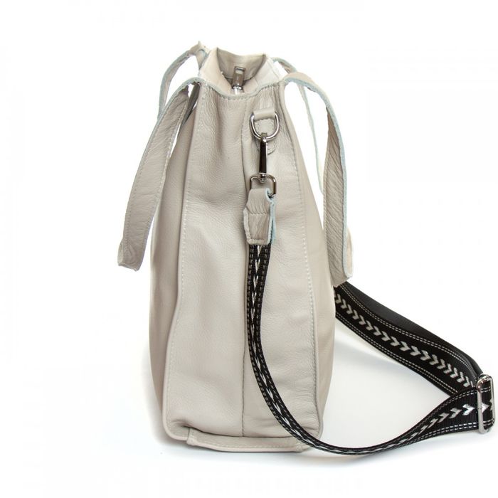 Жіноча шкіряна сумка ALEX RAI 3173-9 white-grey купити недорого в Ти Купи