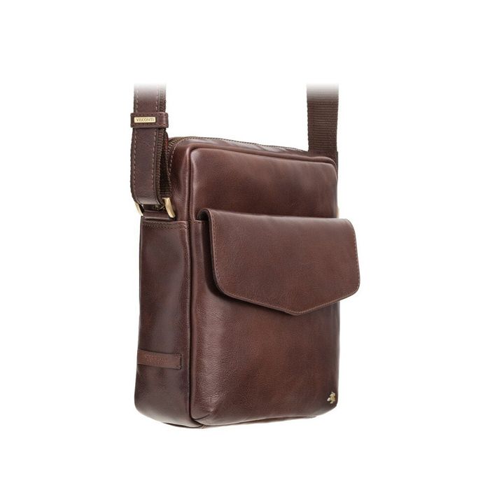 Чоловіча шкіряна сумка з RFID захистом Visconti ML36 Vesper A5 (Brown) купити недорого в Ти Купи