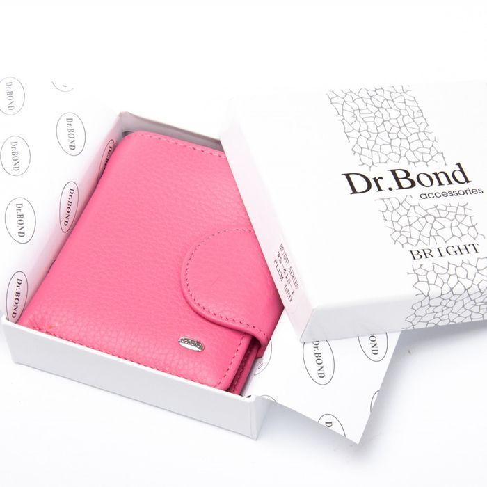 Шкіряний жіночий гаманець Bright DR. BOND WS-415-1 plum-red купити недорого в Ти Купи