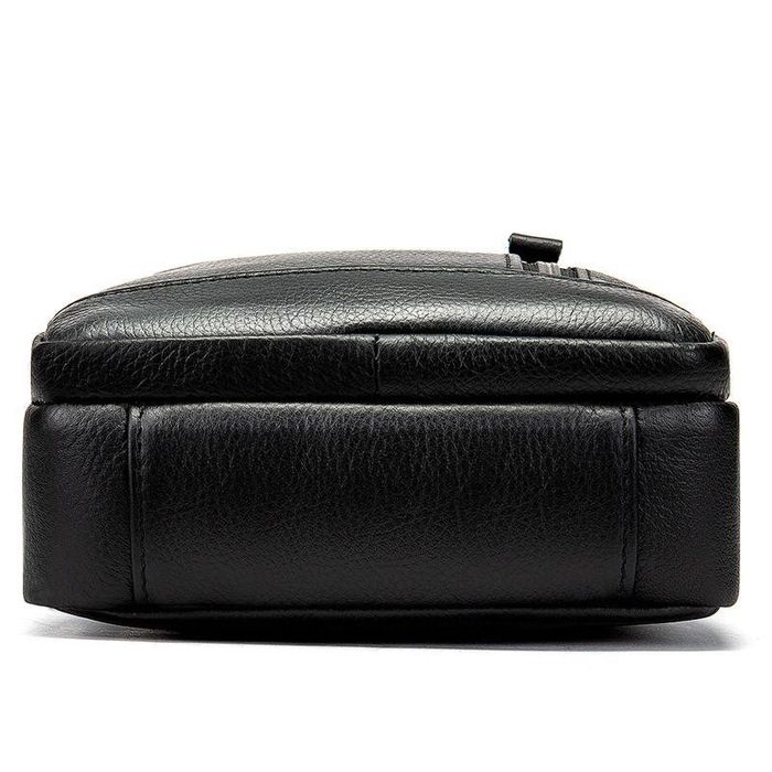Мужская черная кожаная сумка Joynee b10-8028 купити недорого в Ти Купи