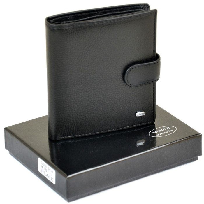 Чоловічий шкіряний гаманець Classik DR. BOND M181-1 black купити недорого в Ти Купи