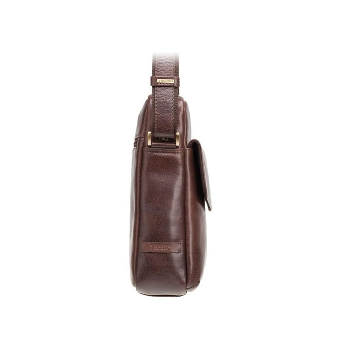 Мужская кожаная сумка с RFID защитой Visconti ML36 Vesper A5 (Brown) купить недорого в Ты Купи