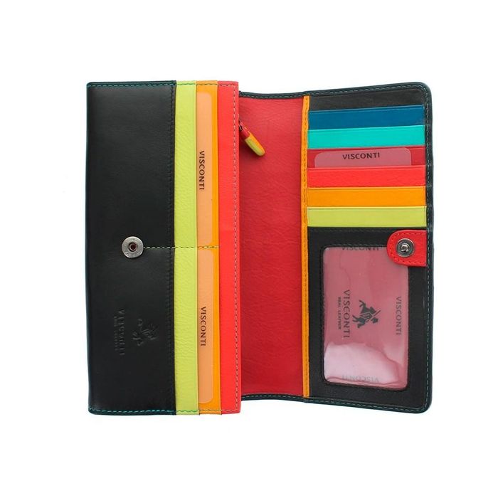 Женский кожаный кошелек Visconti str4 blk m с защитой RFID купить недорого в Ты Купи