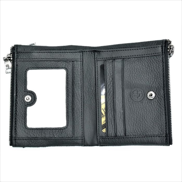 Мужской кожаный кошелек Weatro 13 х 10 х 3 см Черный wtro-nw-163-35-016 купить недорого в Ты Купи