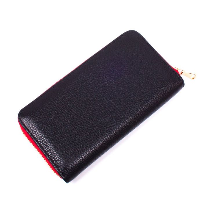 Женский черный кожаный кошелек Rich Valenta ХР4981p3 купить недорого в Ты Купи