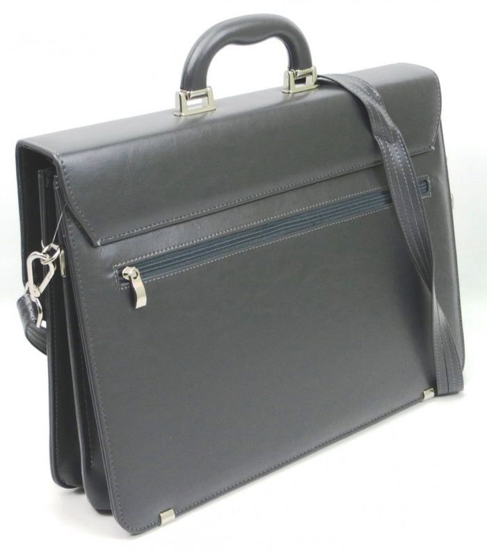 Чоловічий екологічний шкірний портфель AMO SST07 сірий купити недорого в Ти Купи