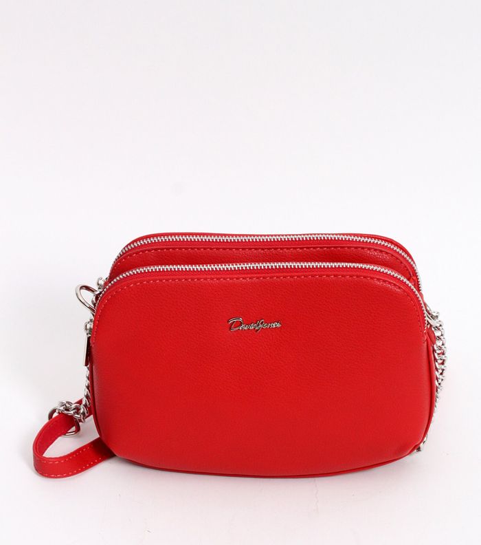 Жіноча червона сумка з екошкіри David Jones Каспію 6200-2T купити недорого в Ти Купи