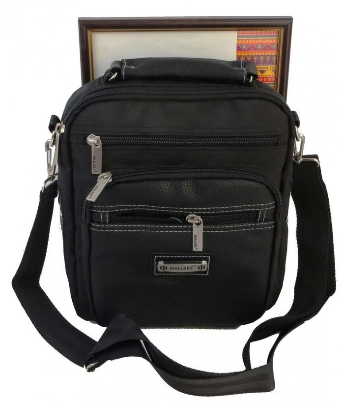 Мужская сумка-борсетка Wallaby 854 черная купить недорого в Ты Купи