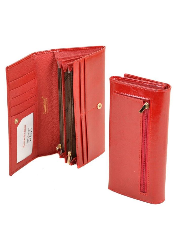 Кожаный кошелек Canarie ALESSANDRO PAOLI W501 red купить недорого в Ты Купи