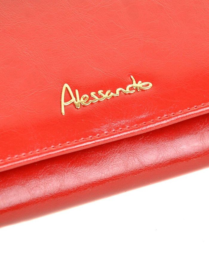 Кожаный кошелек Canarie ALESSANDRO PAOLI W501 red купить недорого в Ты Купи