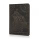 Шкіряна коричнева обкладинка на паспорт HiArt PC-01 Discoveries Коричневий