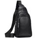 Шкіряна чорна сумка-слінг Vintage 14623