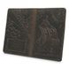 Шкіряна коричнева обкладинка на паспорт HiArt PC-01 Discoveries Коричневий