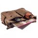 Мужской коричневый текстильный портфель с кожаными вставками Vintage 20119