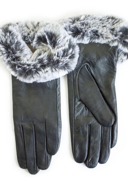 Женские кожаные перчатки Shust черные M купить недорого в Ты Купи