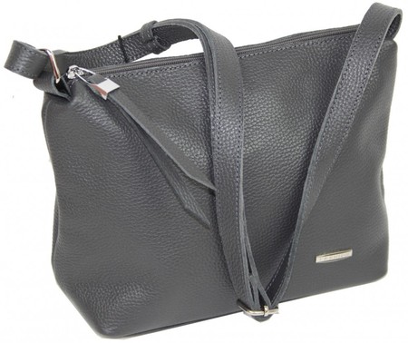 Жіноча шкіряна сумка над Борсадомодою сірого плеча 810.021 купити недорого в Ти Купи