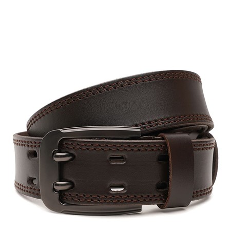 Мужской кожаный ремень Borsa Leather V1FX28-brown купить недорого в Ты Купи