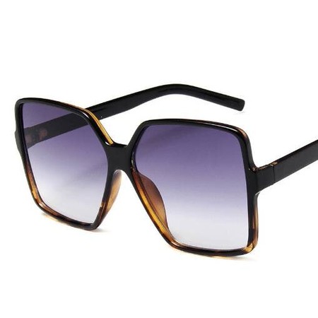 Женские солнцезащитные очки Folem 2020 большие Черно-коричневые (374-2) купить недорого в Ты Купи