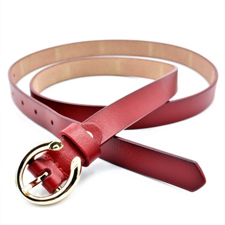 Женский кожаный ремень Weatro Красный (nwzh-20k-63) купить недорого в Ты Купи