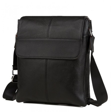 Мужская кожаная черная сумка-планшет TIDING BAG A25-064A купить недорого в Ты Купи
