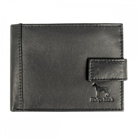Англійський шкіряний чоловічий гаманець Ridgeback JBNC 34 Black (Чорний) купити недорого в Ти Купи