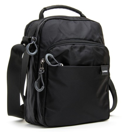 Мужская сумка через плечо Lanpad 63001 black купить недорого в Ты Купи