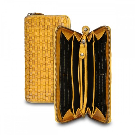 Жіночий шкіряний гаманець Ashwood D81 Yellow (Жовтий) купити недорого в Ти Купи