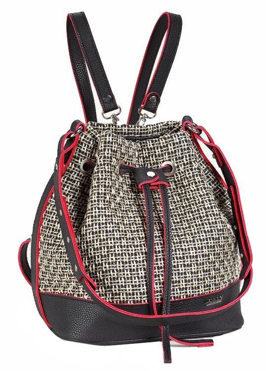 Жіноча сумка-рюкзак Dolly 470 бежево-чорна купити недорого в Ти Купи