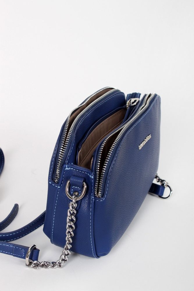 Женская синяя сумка из экокожи David Jones Каспия 6200-2T купить недорого в Ты Купи