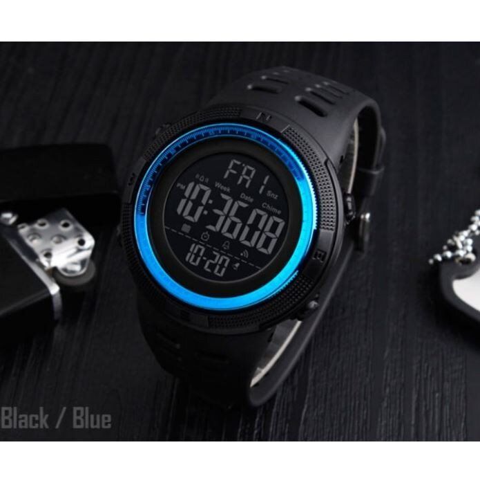 Чоловічий наручний спортивний годинник Skmei Amigo BLUE (+1265) купити недорого в Ти Купи