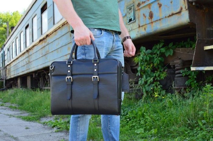 Мужская кожаная сумка TARWA ta-4764-4lx Черный купить недорого в Ты Купи