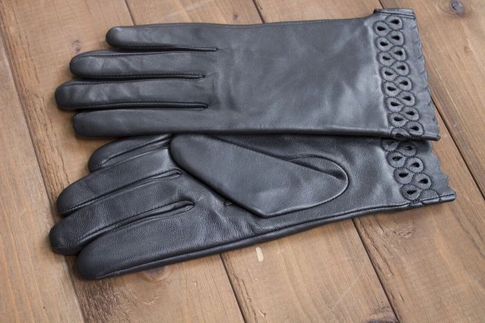 Перчатки женские чёрные кожаные сенсорные 949s3 L Shust Gloves купить недорого в Ты Купи