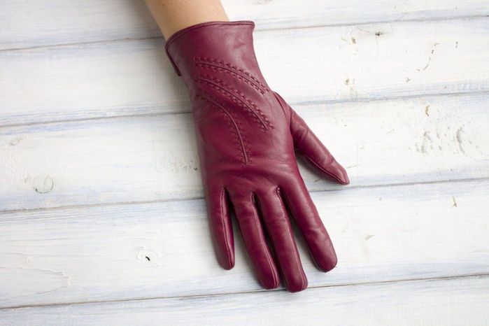 Жіночі шкіряні рукавички Shust Gloves 852 купити недорого в Ти Купи
