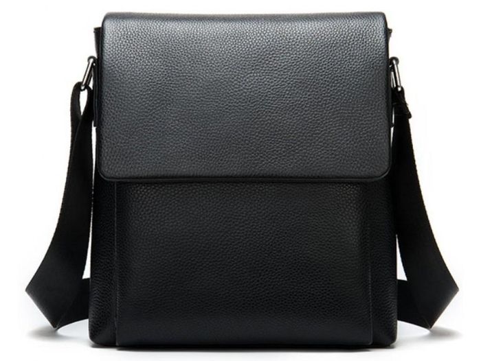 Мужская качественная кожаная сумка через плечо Tiding Bag A25-1278A купить недорого в Ты Купи