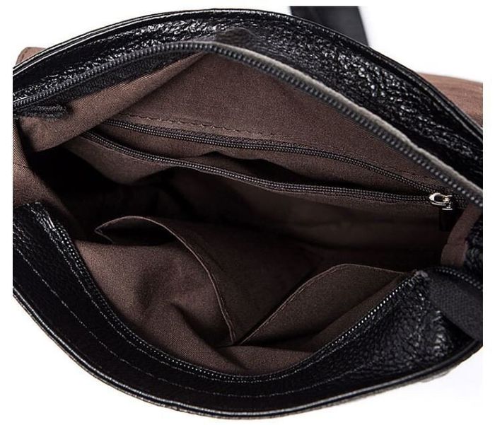Чоловіча шкіряна сумка через плече Vintage 14715 Чорний купити недорого в Ти Купи