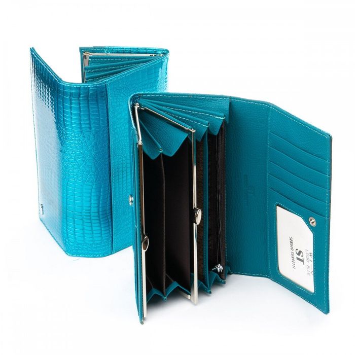 Жіночий гаманець зі шкіри LR SERGIO TORRETTI W1-V light-blue купити недорого в Ти Купи