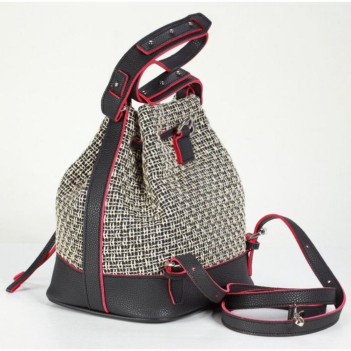 Женская сумка-рюкзак Dolly 470 бежево-черная купить недорого в Ты Купи
