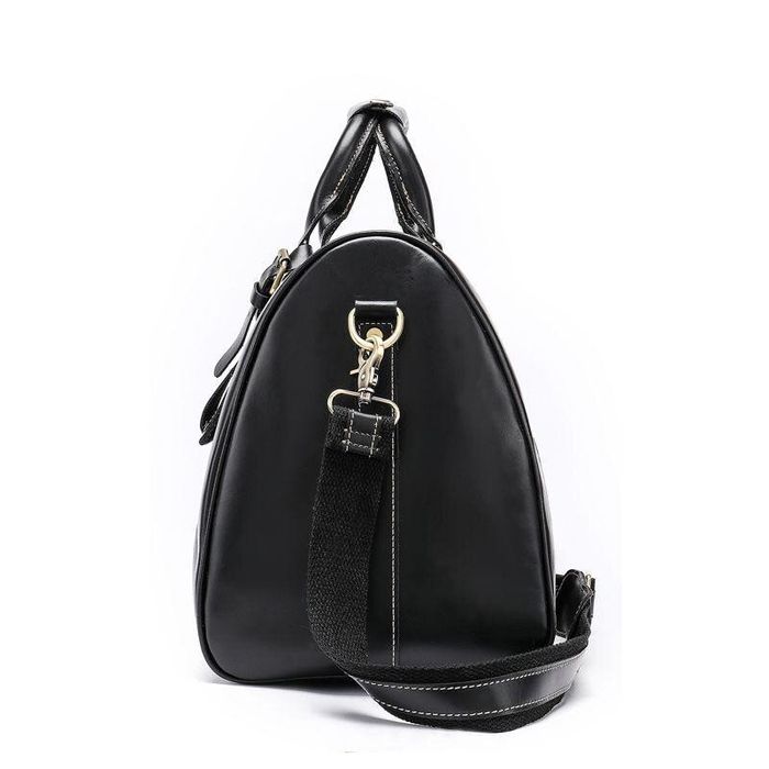 Кожаная дорожная черная сумка Joynee B10-9016 купити недорого в Ти Купи